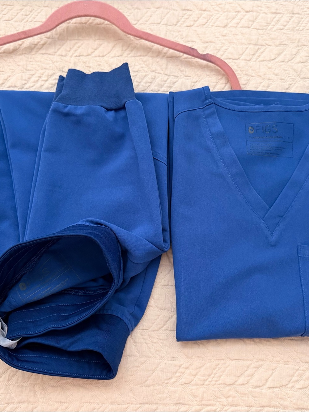 Figs Women's Cobalt Blue Track Jogger Scrub Set